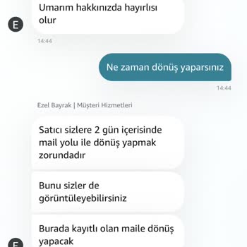 Amazon Dan Almış Olduğum PC İptal Edildi Kabul Etmediğim Halde