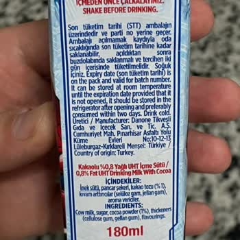 Danone Tikveşli Sütün İçinde Çıkan Farklı Şey