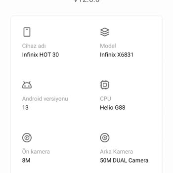 İnfinix Kamerası Hata Veriyor