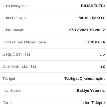 HGS İhlali Geçiş Sorunu