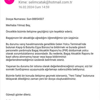 Sunexpress Valizi Kırdı Ve Kabul Etmiyor.