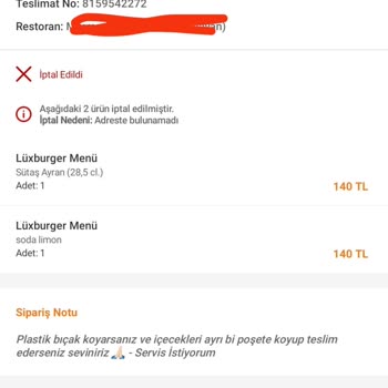 Trendyol GO Kuryesi Yemek Siparişimi İptal Etti Ve Para İadesi Olmadı