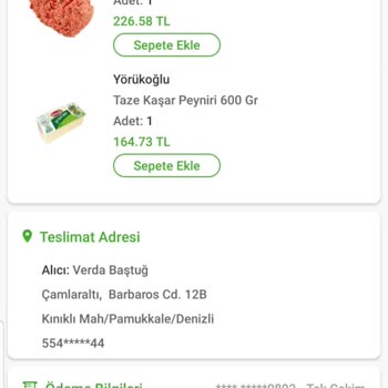 Trendyol Hızlı Market 420₺ Lik Siparişimi Başkasına Teslim Etmiş