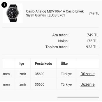 Casioturkey.com.tr Saat Siparişi Elime Ulaşmadı?