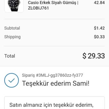 Casioturkey.com.tr Saat Siparişi Elime Ulaşmadı?