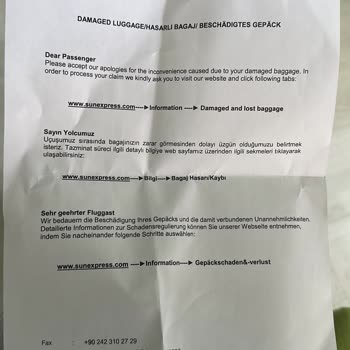 SunExpress Hava Yolları Sağlam Bagajımı Kırık Teslim Aldım