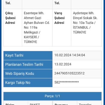 Sürat Kargo'dan Gelmeyen Ürünlerim