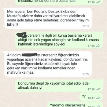 Kodland Cayma Hakkim Ve Para İade Problemi