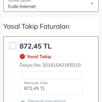 Türk Telekom'a Borcum Yok. Borç Gözüküyor.