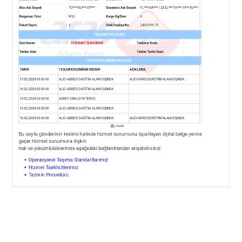 Aras Kargo Antalya'da Bir Kargo Şubesinin Hizmet Sorunları