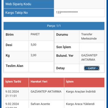 Sürat Kargo Gaziantep Aktarma Kargo Kayıp