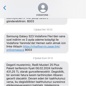 Vodafone Tarifelerine Uyguladığı Zam (? )