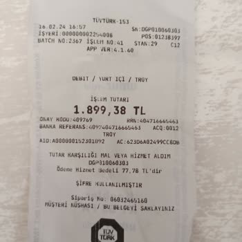 Tüvtürk Kredi Kartı Ödemesini Hesaptan Çekiyor