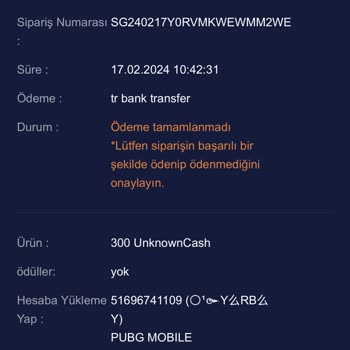 Midasbuy Yanlış İşlem Ve Para İadesi