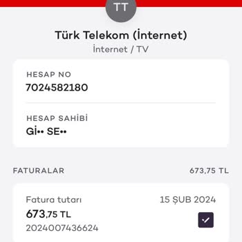 Türk Telekom Kabarık İnternet Faturası
