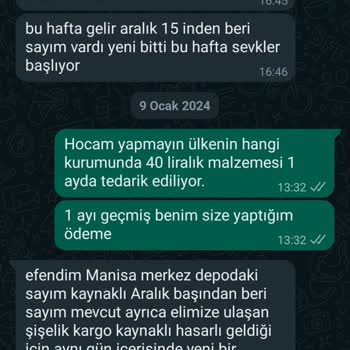 Vestel Ücretini Aldığı Malzemeyi Hala Bana Teslim Etmedi.