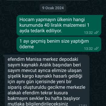 Vestel Ücretini Aldığı Malzemeyi Hala Bana Teslim Etmedi.