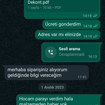 Vestel Ücretini Aldığı Malzemeyi Hala Bana Teslim Etmedi.