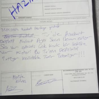 Onvonun Televizyonu Tamir Etmeden Tekrardan Tarafımıza Teslim Etmesi