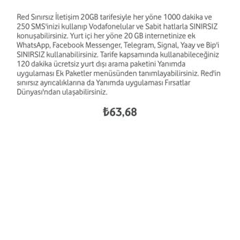 Vodafone Yeni Tarife Önermiyor!
