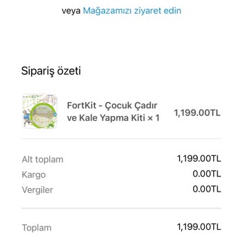 Fortkit Siparişimi Göndermedi!