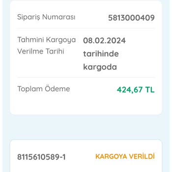 Ebebek Sipariş Verdim Ürün Orta Yok