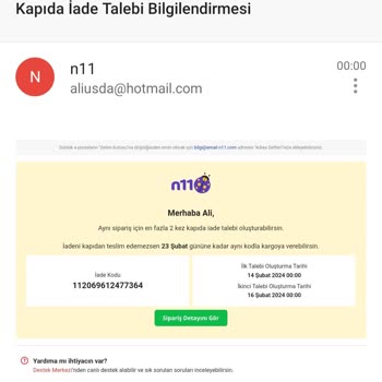 N11 İade Almakta Direnme