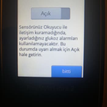 Freestyle Libre 2 Sensör Alarm Sorunu