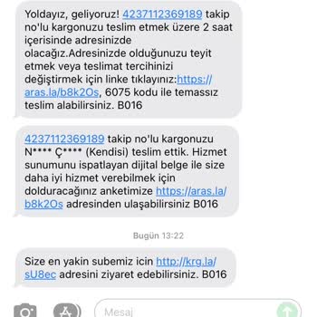 Aras Kargo'nun Kargomu Bana Ulaştırmaması Ve Kaybolması
