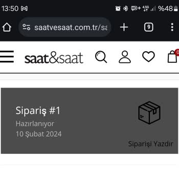 Saat & Saat 3 Günde Kargoda Olması Gerekirken 1 Haftadır Hazırlanıyor Da