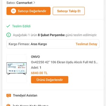 Onvo Yeni Aldığım TV'de Ses Var Görüntü Yok