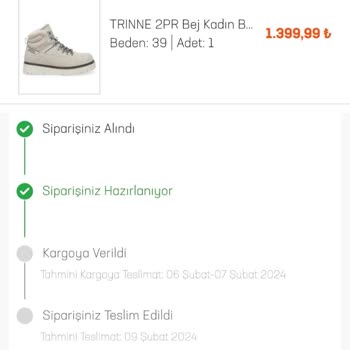 In Street Gönderilmeyen Ürün, Sipariş Gelmiyor