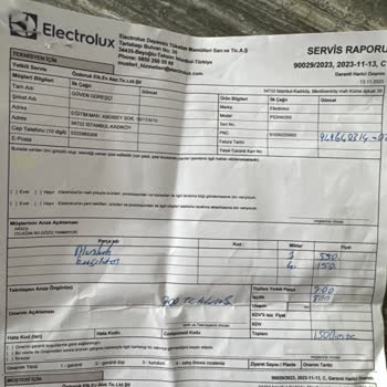 Electrolux Servis Hizmetinde Yaşanan Mağduriyet
