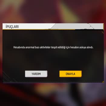 Garena Free Fire Hesabım Askıya Alındı
