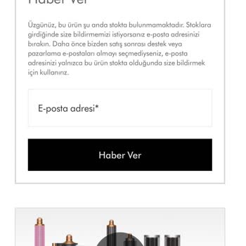 Dyson Airwrap Stok Sorunu