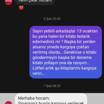 Aklimdavar.com Kargonun Halen Verilmemesi