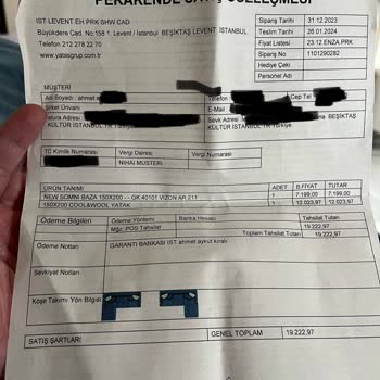 Enza Home Sipariş Teslim Etmiyor