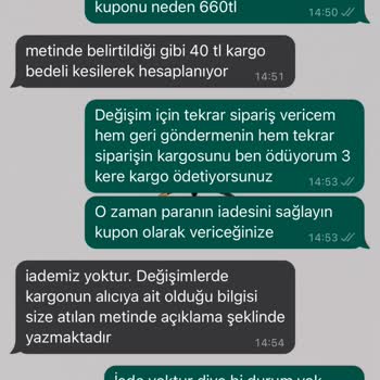 Büşra Doğramacı Boutique Para İadesi Yapılmasını İstiyorum