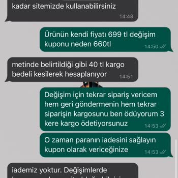 Büşra Doğramacı Boutique Para İadesi Yapılmasını İstiyorum