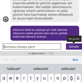 Dyson V15 Mor Halka Sorunu