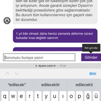 Dyson V15 Mor Halka Sorunu
