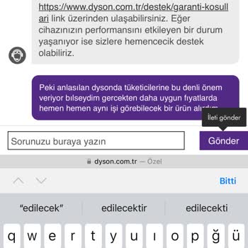 Dyson V15 Mor Halka Sorunu