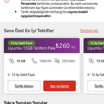 Vodafone Da Taahhüt Sonunda Enflasyon Üzeri Artış
