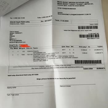 Media Markt Mersin'deki Elektronik Mağazasında Yaşanan Teslimat Sorunu