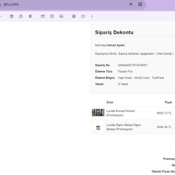 Bellona İnternet Sitesinden Ürün Alan Yandı