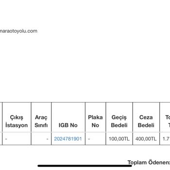 Kuzey Marmara Otoyolu Kuzey Marmara Yolu Ceza Harici Afaki Ücret
