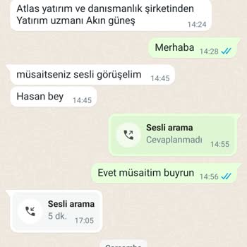 Atlas Yatırım Tarafından Borsada Değerlenen Param Bana İade Edilmedi