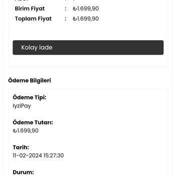 Şafak Giyim İade Ücretinin Yatırılmasını İstiyorum