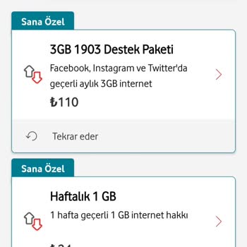 Vodafone Ek Paketimi İptal Etmiş!