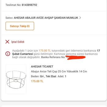 Trendyol Satıcısı Olan A. H. E. S. A. R Tarafından Mağdur Edildim